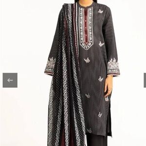 Elegant Black Embroidered Dress